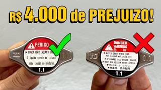 Aprenda IDENTIFICAR uma tampa do radiador FALSA
