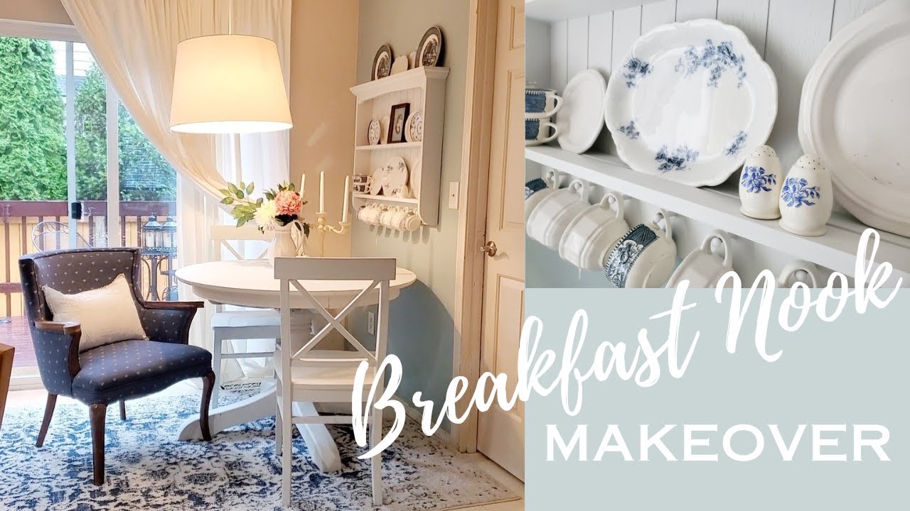Before & After Breakfast Nook Makeover | Vintage Home Décor - YouTube