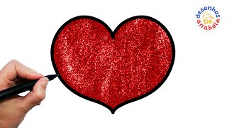 Bright Heart with Glitter ❤️ Arts and Crafts for Kids by Desenhos da Tia Anabela 170 views 3 months ago 2 minutes, 54 seconds