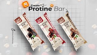 Illustrator CC Tutorial | Graphic Design | Protine bar Packaging Design Concept Design ⚡.