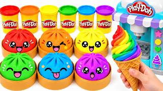 Satisfying Making Kinetic Sand Rainbow Playdoh Dumpling & Cutting ASMR 🌈 Kinetic Sand ASMR screenshot 4