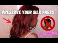 How to PRESERVE YOUR SILK PRESS WITHOUT WRAPPING IT | Easy Way to Maintain Straight Natural Hair
