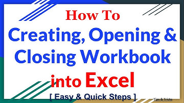 Creating and Opening Workbooks in Excel - Including (How to Use Default Template)
