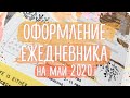 Оформление разворотов ЕЖЕДНЕВНИКА на май 2020 / Весеннее оформление дневника