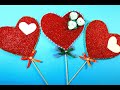 Foamiran heart/ Decor from foamiran/ DIY valentine's day/ Сердечко из фоамирана