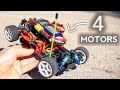 Installing 4 MOTORS in a SMALL RC CAR!