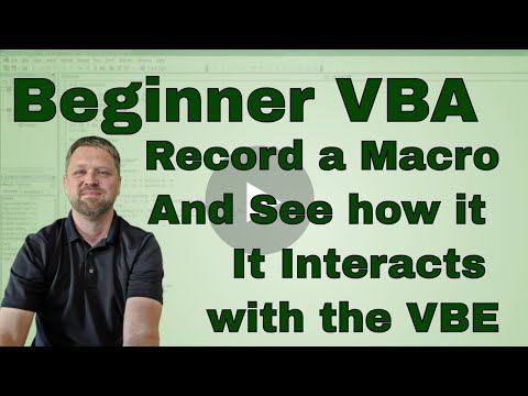 Beginning VBA - Recording Macros and VBE - Watch in Real Time @EverydayVBAExcelTraining