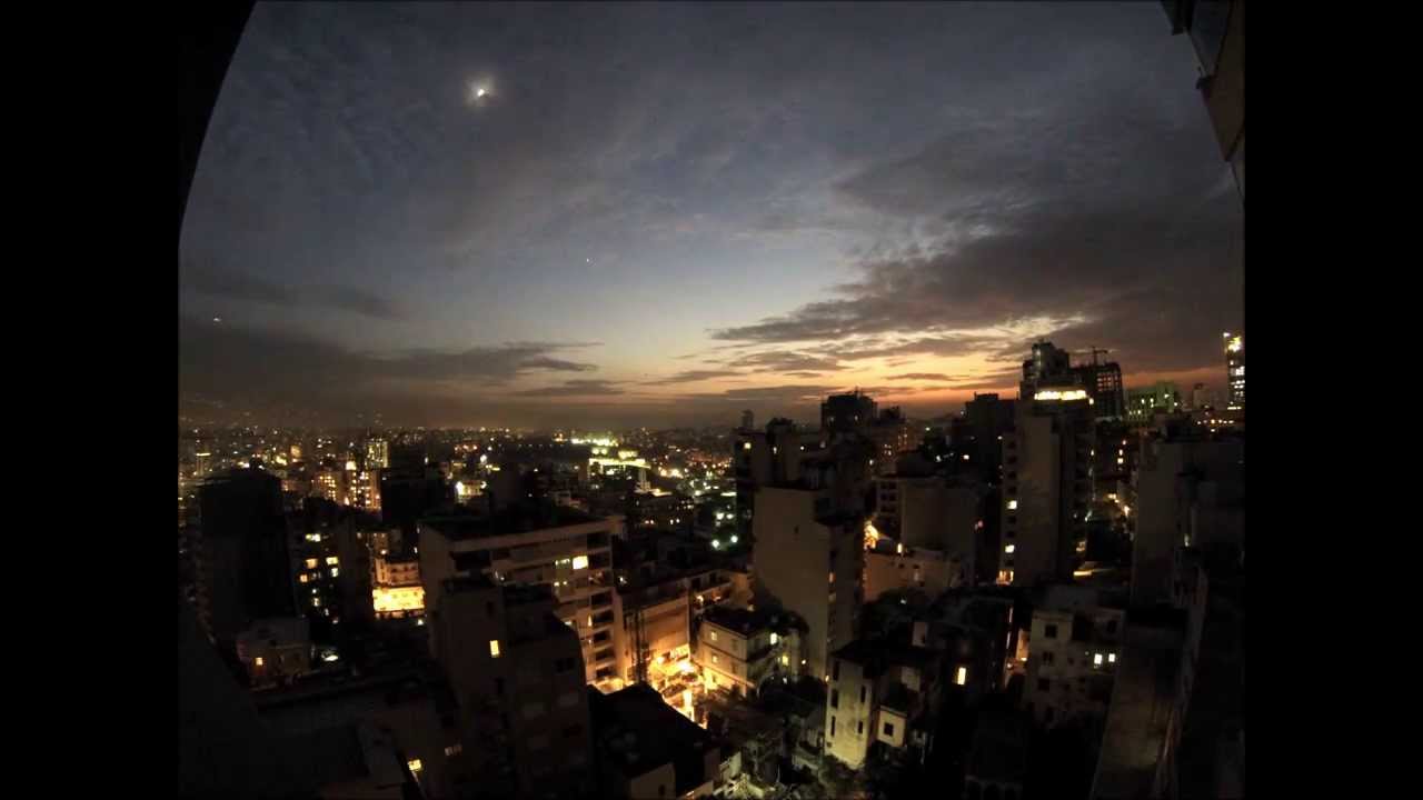 Sunset over Beirut, Lebanon (Time Lapse Video) - YouTube