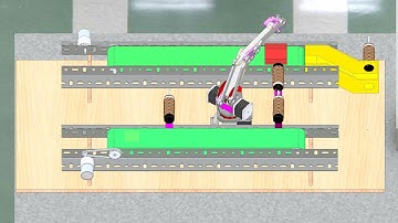 VIDEO MÔ PHỎNG QUÁ TRÌNH ĐÓNG GÓI SẢN PHẨM CỦA CÁNH TAY ROBOT