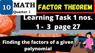 Grade 10 Learning Task 1 page 27 - #Shorts