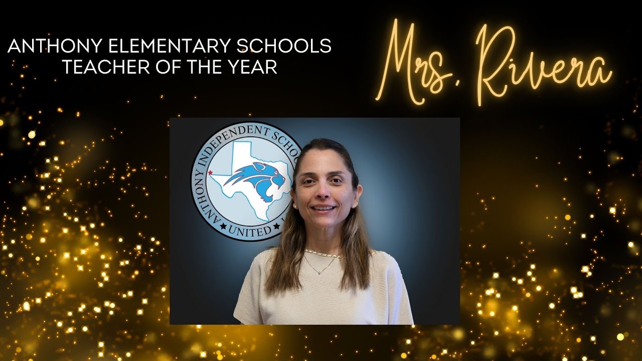 Anthony Elementary School Teacher of the Year 25-26 - YouTube
