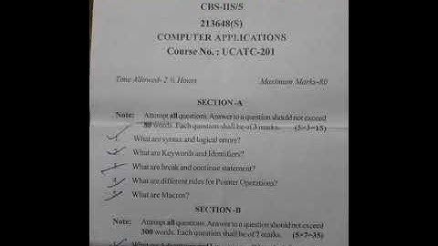 JAMMU UNIVERSITY SEM 2  Computer Application paper