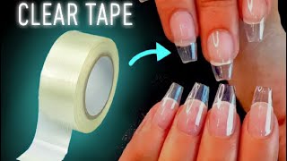 DIY CLEAR TAPE FAKE NAILS | HOW TO MAKE STRONG TAPE NAILS AT HOME! - YouTube