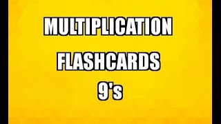 Multiplication Flashcards 9's
