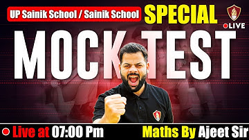 Maths Mock Test Questions | UP Sainik & Sainik School Coaching | Math Class 6
