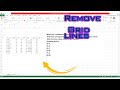 How to remove gridlines of spreadsheet in Excel