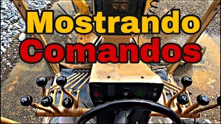 Como operar motoniveladora (120h ) mostrando comandos e máquina