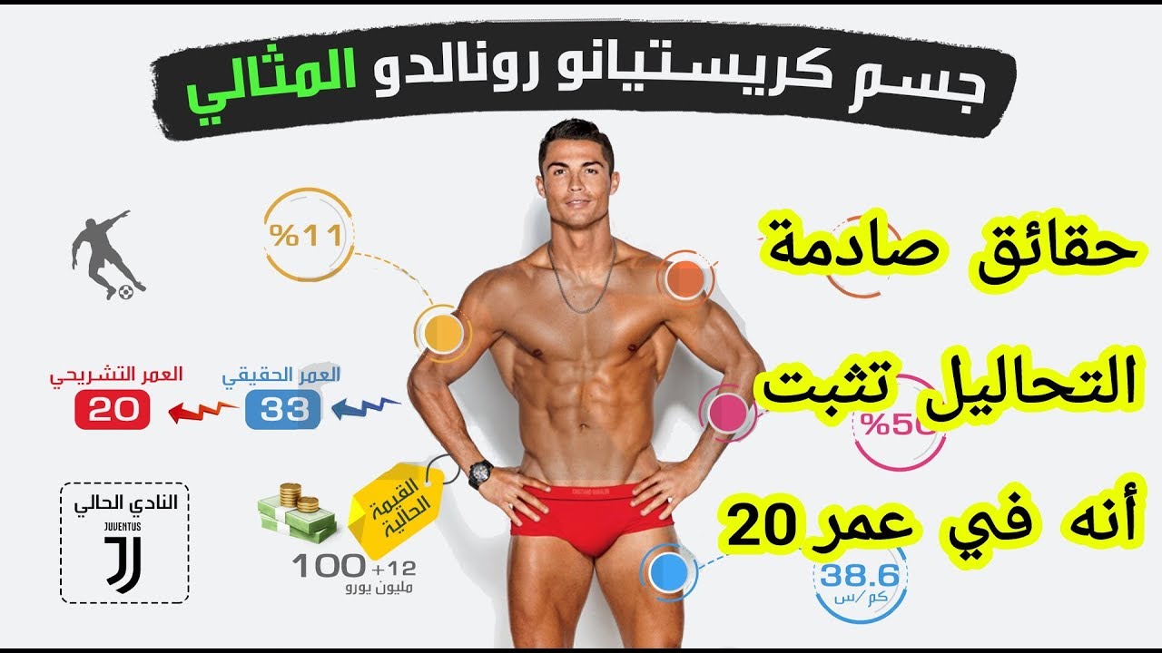 رونالدو جسم كريستيانو نسبة الدهون