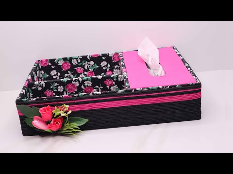DIY Tissue Box ( Tissue Holder ) | 2 ide kreatif Kotak tisu dari kardus | Tempat tisu kardus bekas