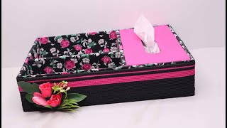 DIY Tissue Box ( Tissue Holder ) | 2 ide kreatif Kotak tisu dari kardus | Tempat tisu kardus bekas