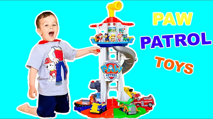 NEW Paw Patrol Toys Lookout Tower Unboxing With Chase Marshall Sky Rubble Rocky Zuma