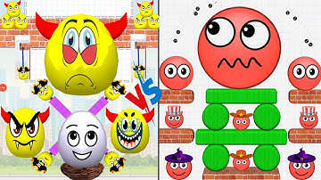 DRAW TO SMASH vs HIDE BALL - All Levels New UPDATE Satisfying Double gameplay Walkthrough ios #hide