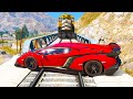 Super Cars vs Train - GTA 5