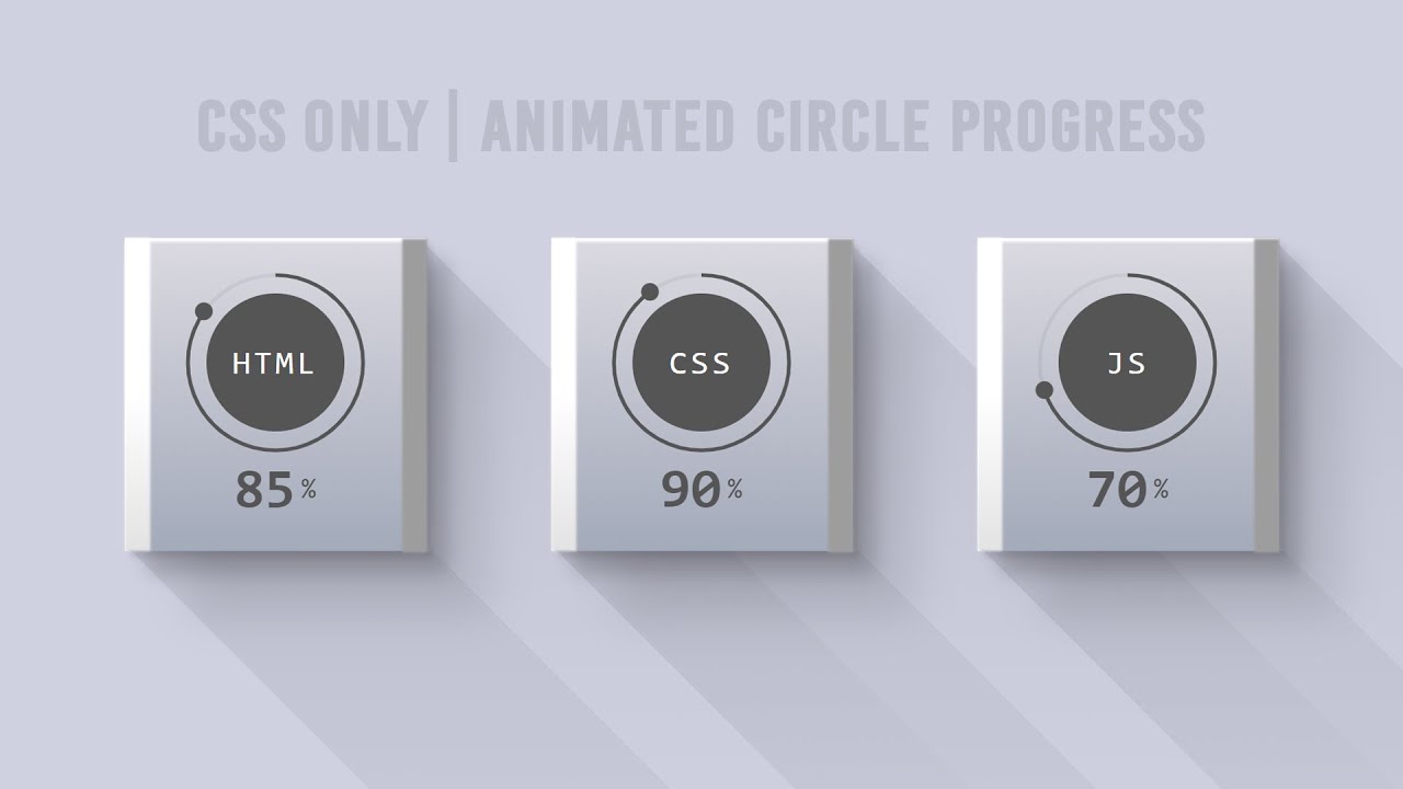 Animated Circular Progress Bar Using Html CSS Only - YouTube