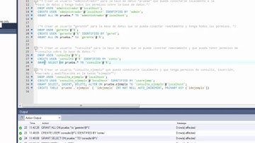 Creación de Script en Workbench (MySQL) -Base de datos-tabla-usuarios y privilegios.