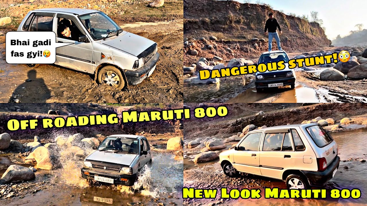 Off road testing Maruti 800🚗 ||Car fasadi paani mai😢||Maruti800 New Look❤️||