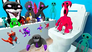 🚽 TOILET NEW ALL GARTEN OF BANBAN 7 FAMILY SPARTAN KICKING in Garry's Mod !