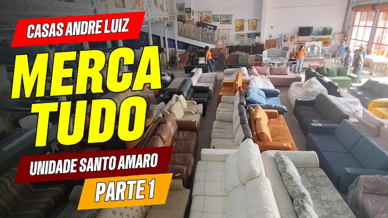 MERCATUDO SANTO AMARO (Parte 1): Bazar gigante Casas André Luiz, lotado de móveis antigos baratos!