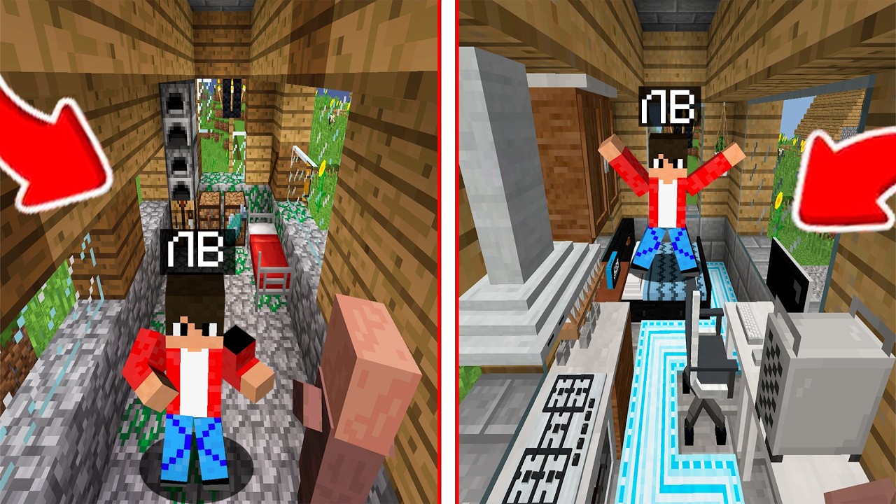 Я ПРОКАЧАЛ ДОМ ЖИТЕЛЮ В МАЙНКРАФТЕ ! | Lv minecraft |