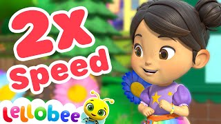 Sped Up Smile Song! | Sped Up Nursery Rhymes | Lellobee ABC