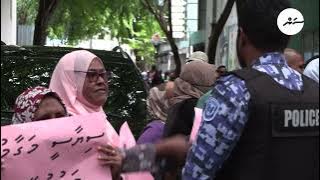 Opposition PPM-PNC coalition protests in front of People’s Majlis against tax hike bill