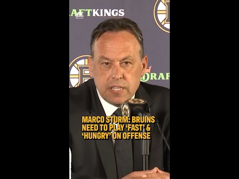 Marco Sturm breaks down his strategy to improve the Bruins' offensive output 🗣️