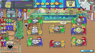 Diner Dash Walkthrough - Level #30 - Go with the Flo Seafood Dining - Strong Showing