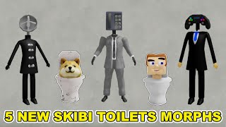 ROBLOX! SKIBI TOILETS MORPHS! SCARY TOILETS MORPHS! NEW 5 SKIBI TOILETS MORPHS!