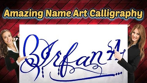 Irfan A Name Signature Calligraphy Status | How to improve Cursive Handwriting | Cut Marker | art