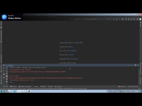 Como corrigir o erro do Android Studio INSTALL_FAILED_MISSING_SHARED_LIBRARY