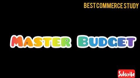 Master Budget in Hindi