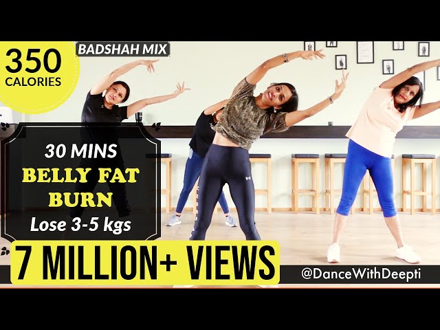 30mins Daily BELLY FAT BURN Workout | Easy Exercise to Lose weight 3-5kgs #dancewithdeepti class=