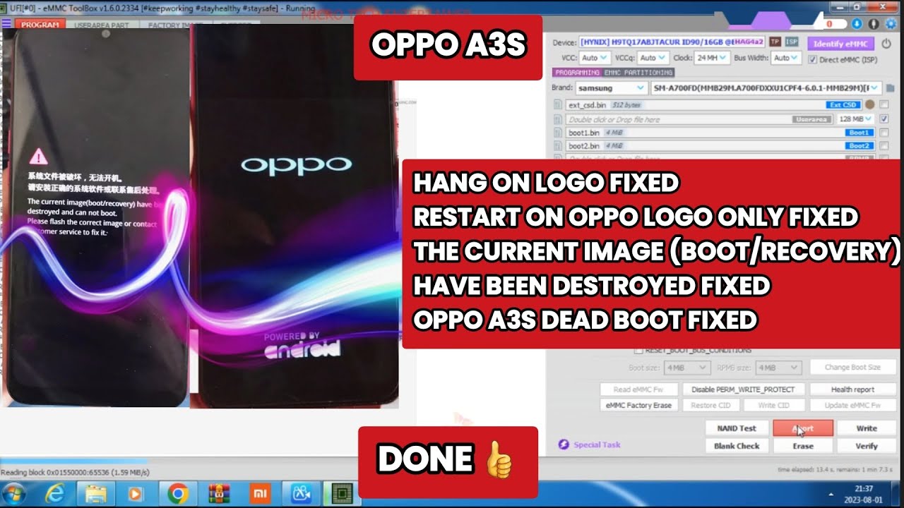 Curated visual reference: Oppo The Current Imagebootrecovery Have Been Destroyed Fix Reference: Oppo A3S Cph1803 Hang On Logo The Current Image Boot