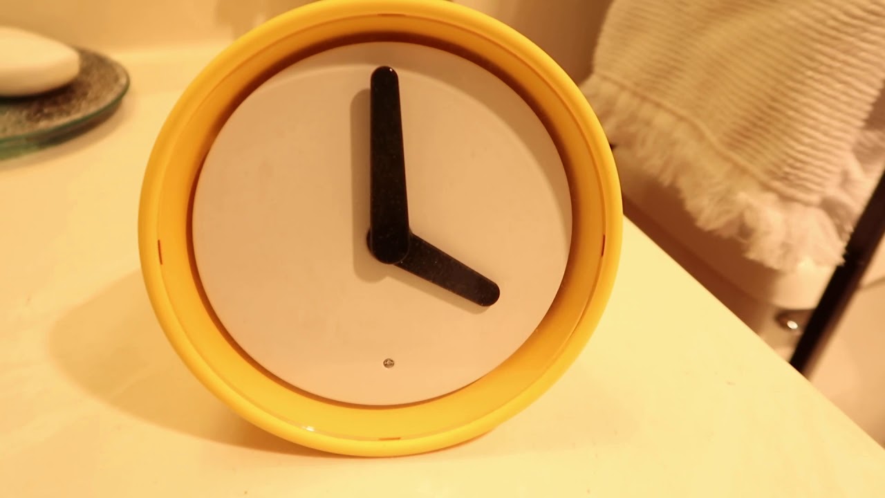 Ikea STOLPA Clock Decorative Light Modern w/Silent Movement Yellow