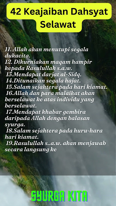 42 Keajaiban Dahsyat Selawat sholawat #selawat  #dzikir  #witir #awwabin #allahsayangkita #sholawat