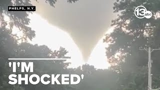 Probable tornado hits Finger Lakes region, ripping roofs off homes and causing widespread damage