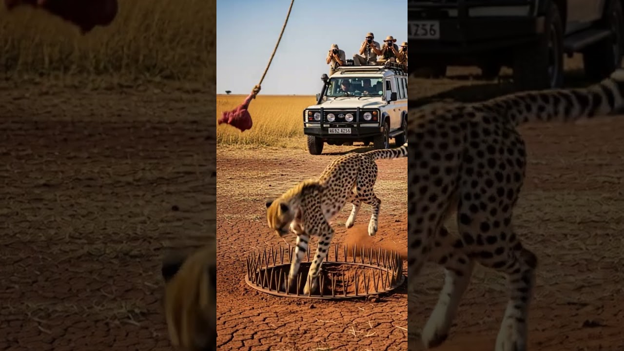 Will the lion get the meat… or fall into the trap of the wild 