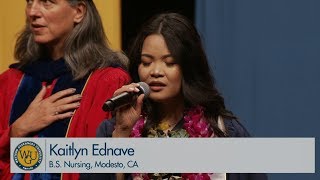 WGU 2019 Anaheim Bachelor's Commencement - National Anthem Sang by Kaitlyn Ednave