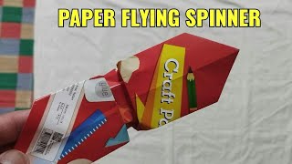 How to make paper flying spinner | पेपर फ्लाइंग स्पिनर कैसे बनाये