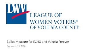 Ballot Measure for ECHO and Volusia Forever